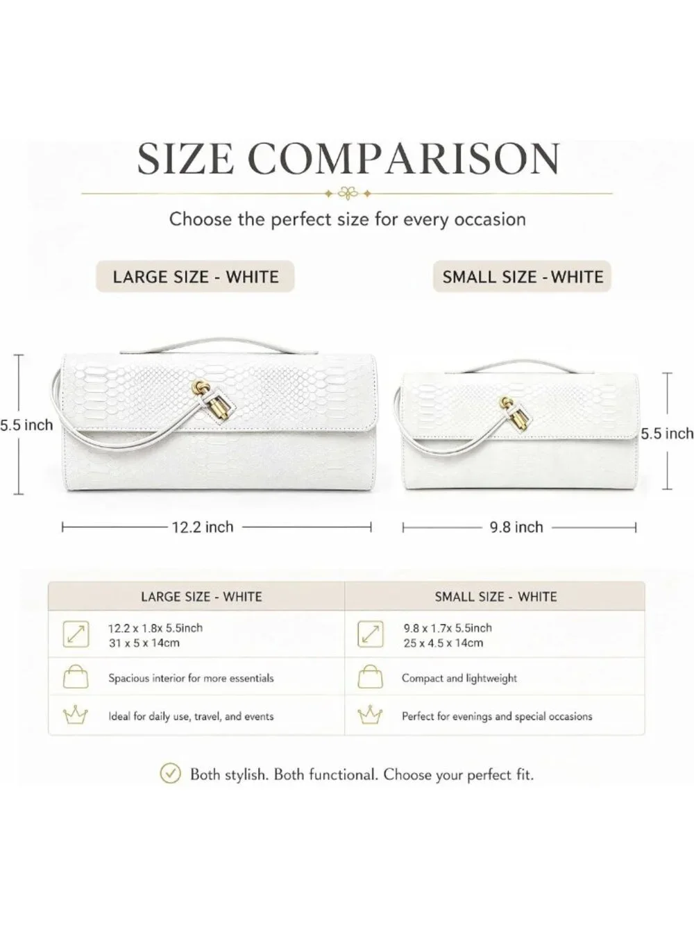 Stylish Women's Woven Clutch Purse with Crocodile Print - Chic Evening Bag